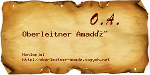 Oberleitner Amadé névjegykártya